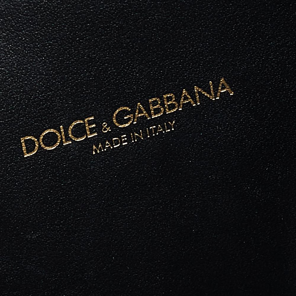 Women's Dolce & Gabbana Silver Leather Devotion Top Handle Bag