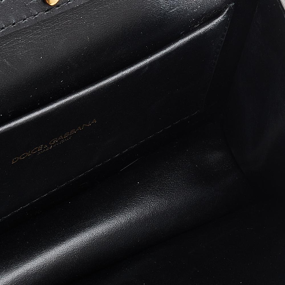 Dolce & Gabbana Silver Leather Devotion Top Handle Bag 2