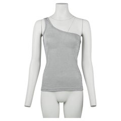 Dolce & Gabbana Silver One-Shoulder Knit Top, Spring/Summer 2003 IT40