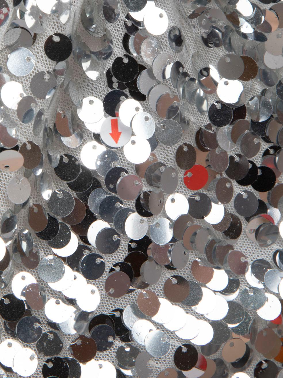 Donna Dolce & Gabbana Gonna midi con paillettes argento taglia M. in vendita
