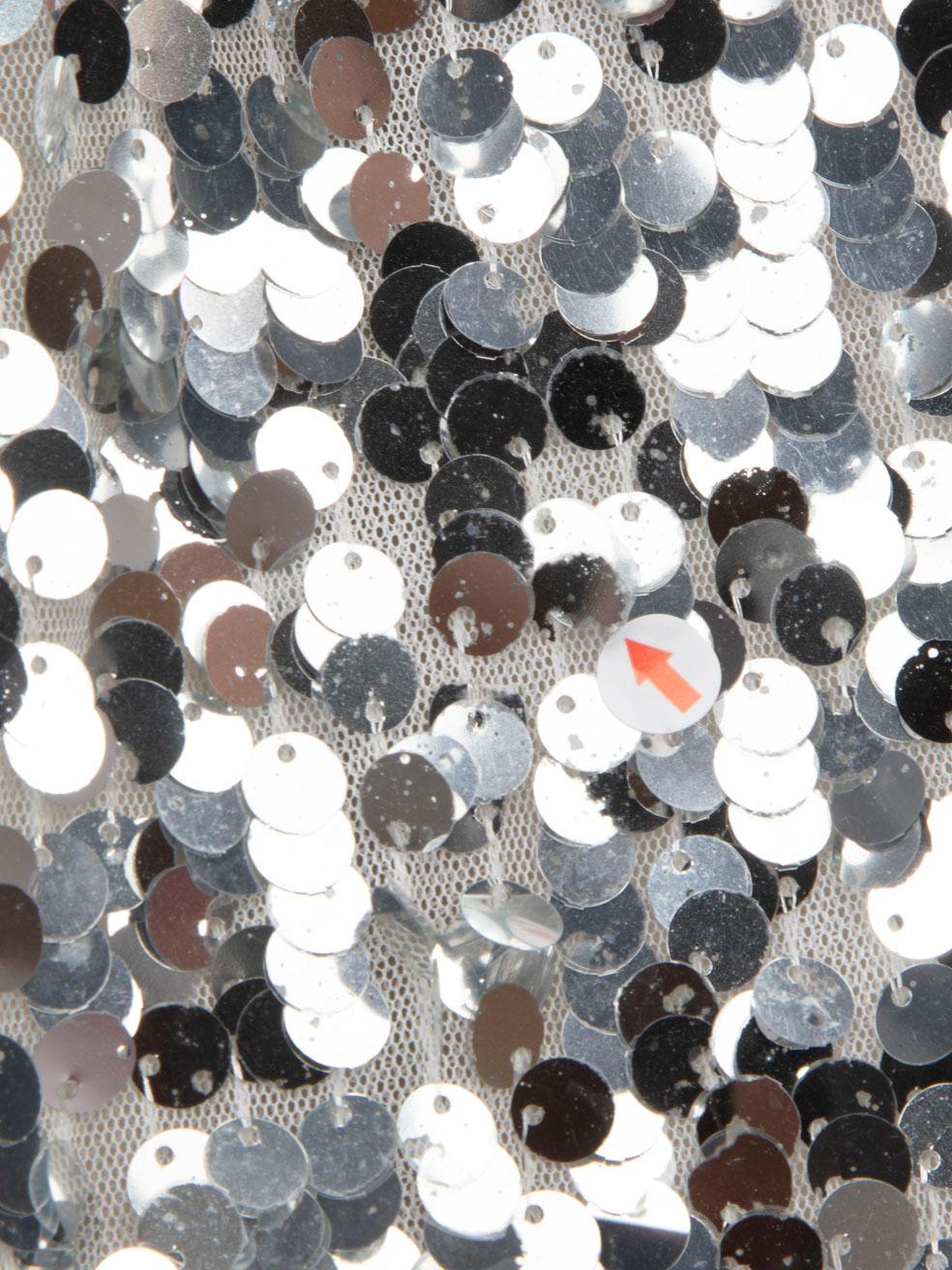 Dolce & Gabbana Gonna midi con paillettes argento taglia M. in vendita 1