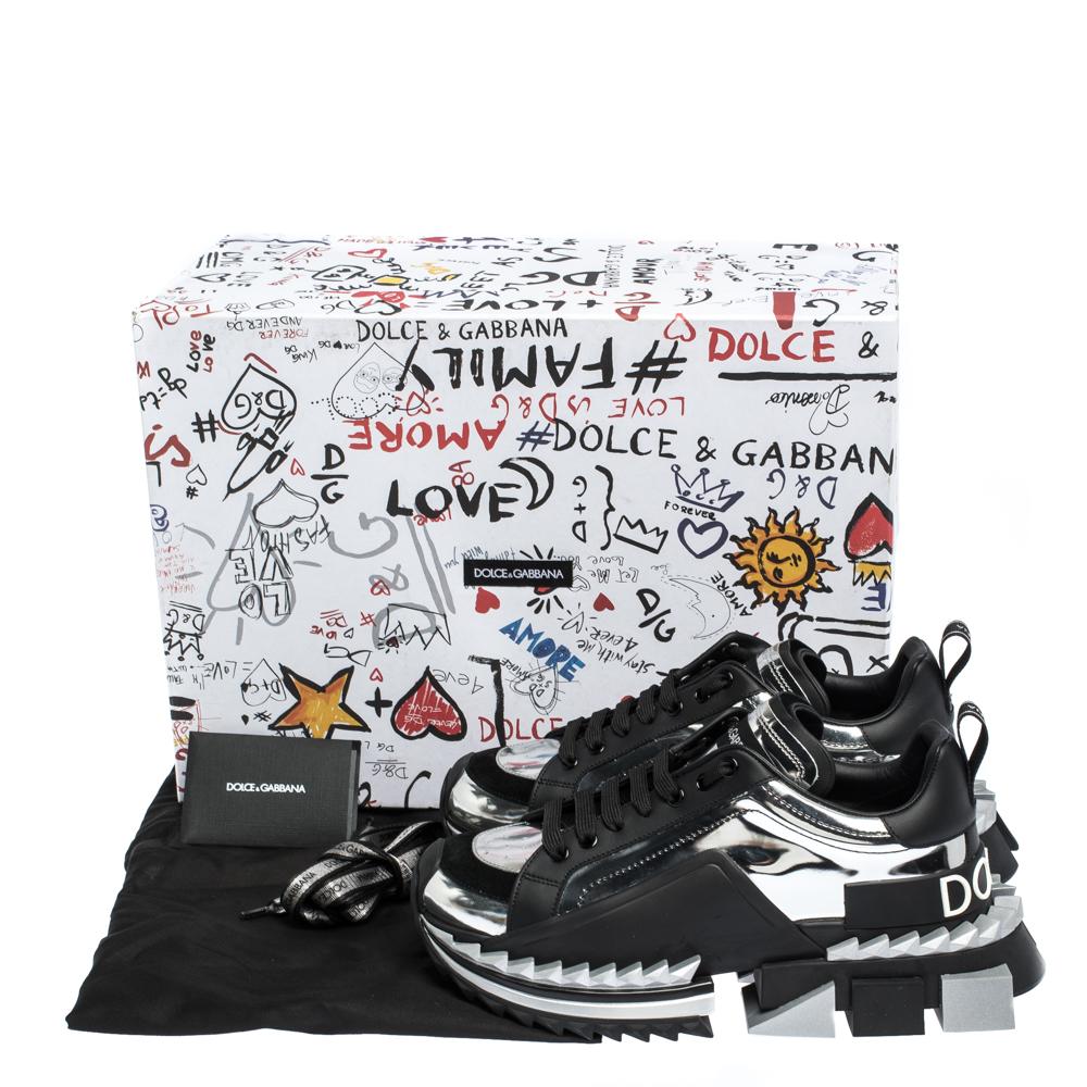 black and silver dolce gabbana sneakers