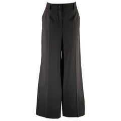 DOLCE & GABBANA Size 10 Black Wool Trouser Cut Pants