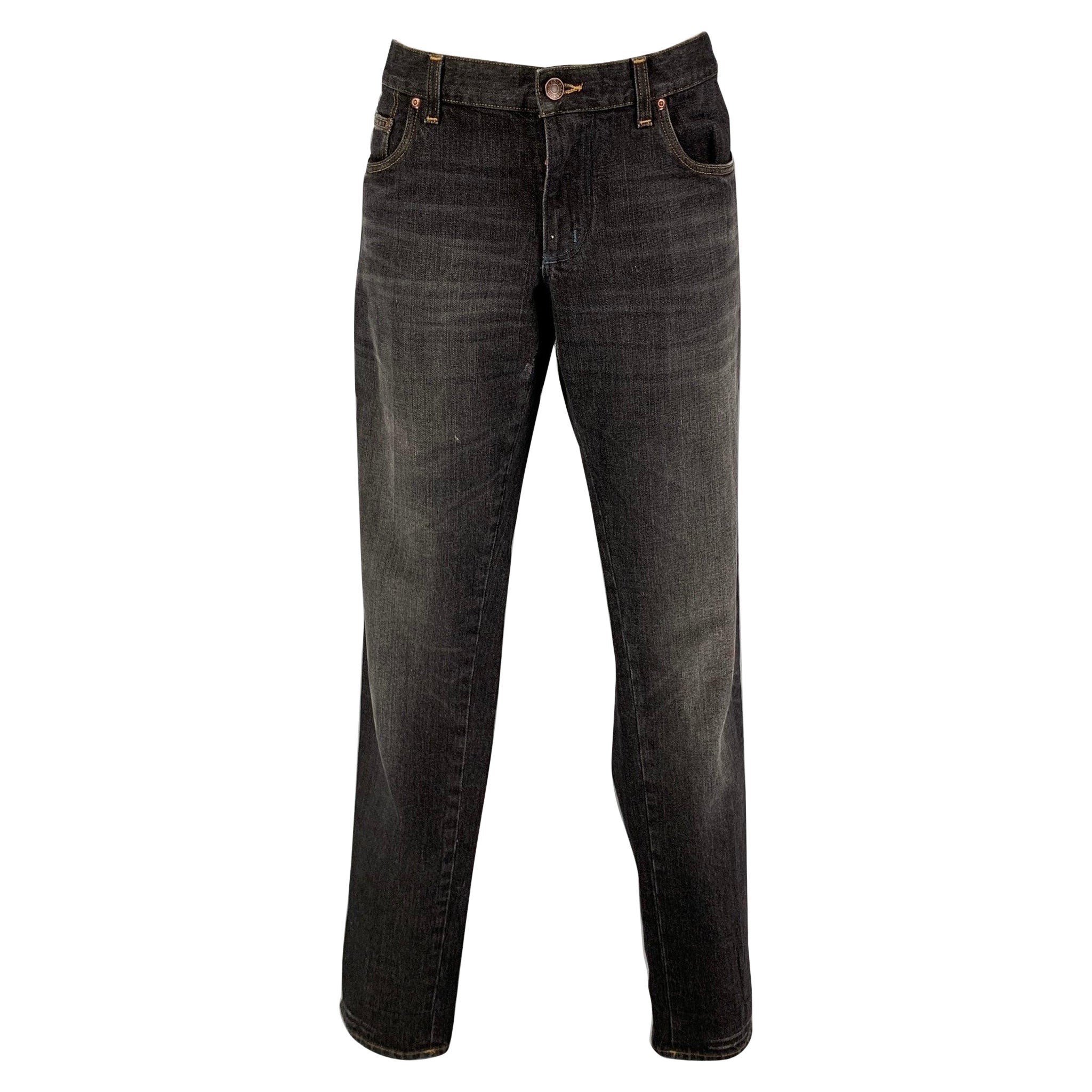 DOLCE & GABBANA Jeans Distressed in cotone grigio taglia 10