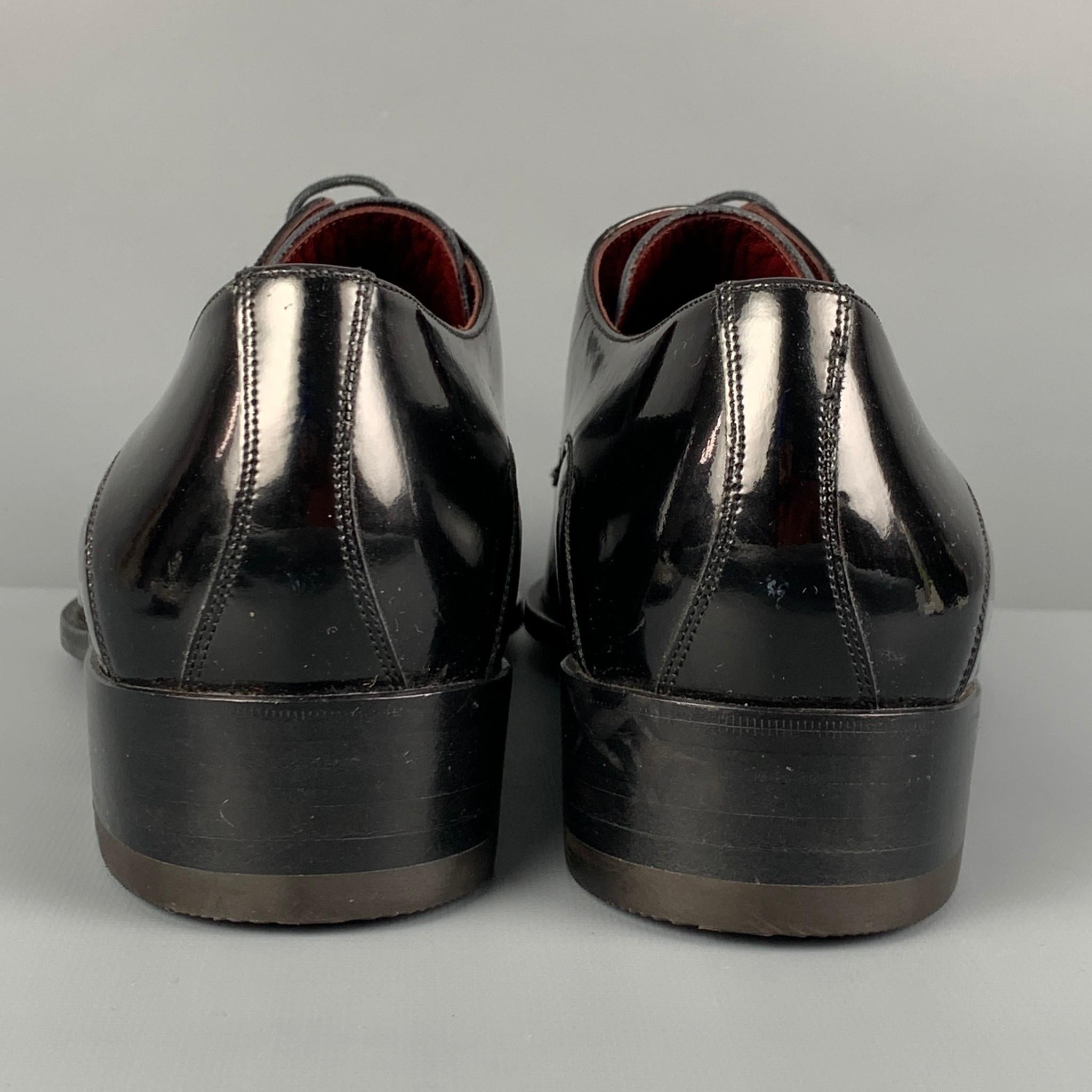 Men's DOLCE & GABBANA Size 10.5 Black Leather Lace Up Shoes