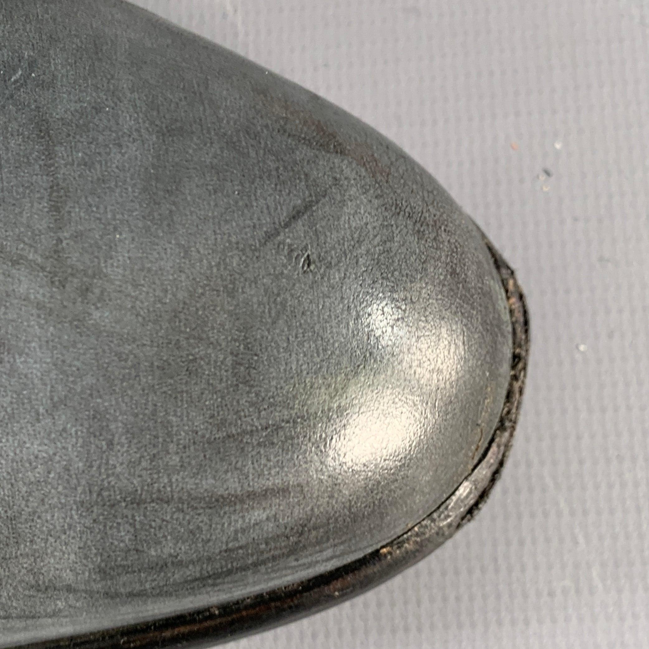 DOLCE & GABBANA Size 10.5 Grey Leather Derby Lace-Up Shoes For Sale 5