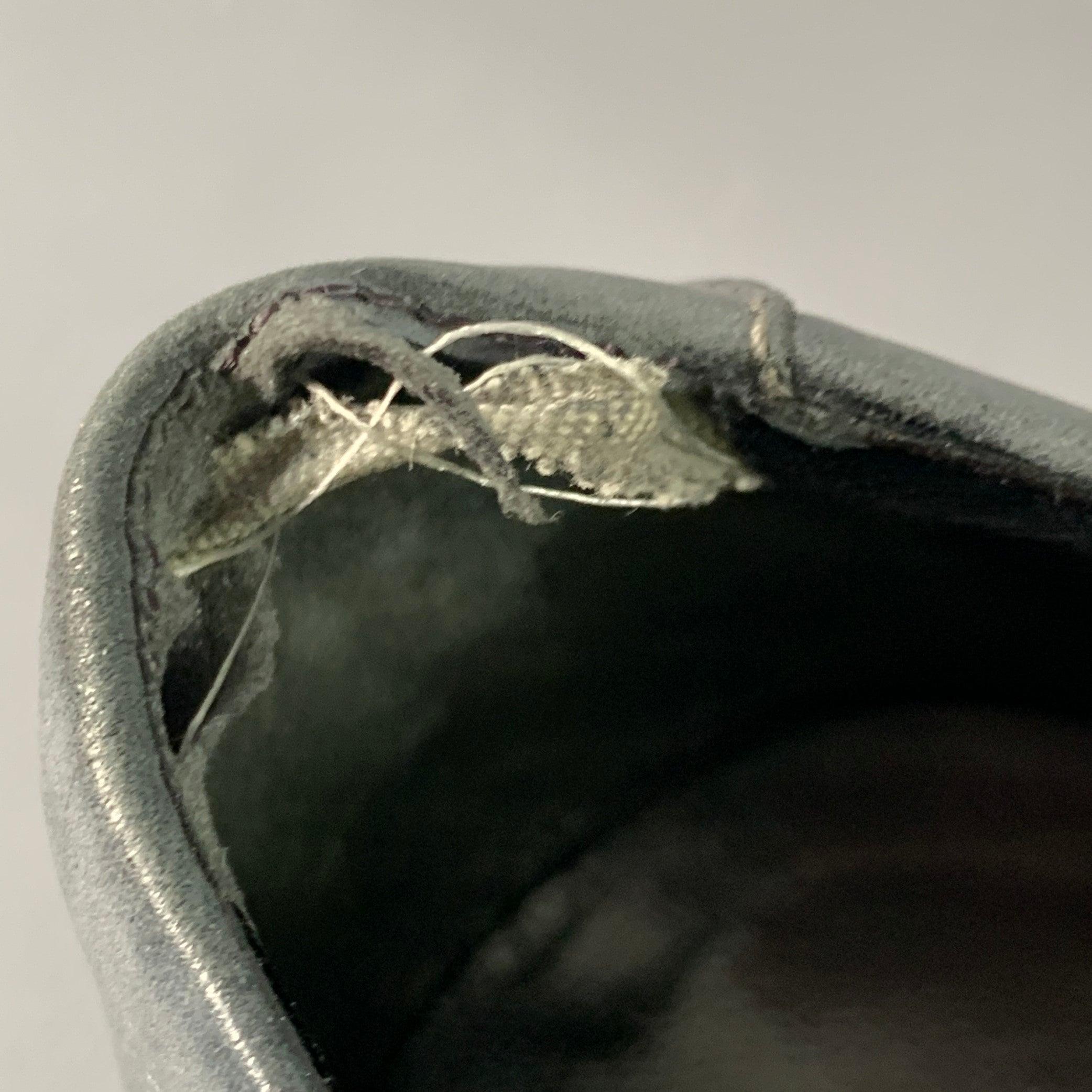 DOLCE & GABBANA Size 10.5 Grey Leather Derby Lace-Up Shoes For Sale 4