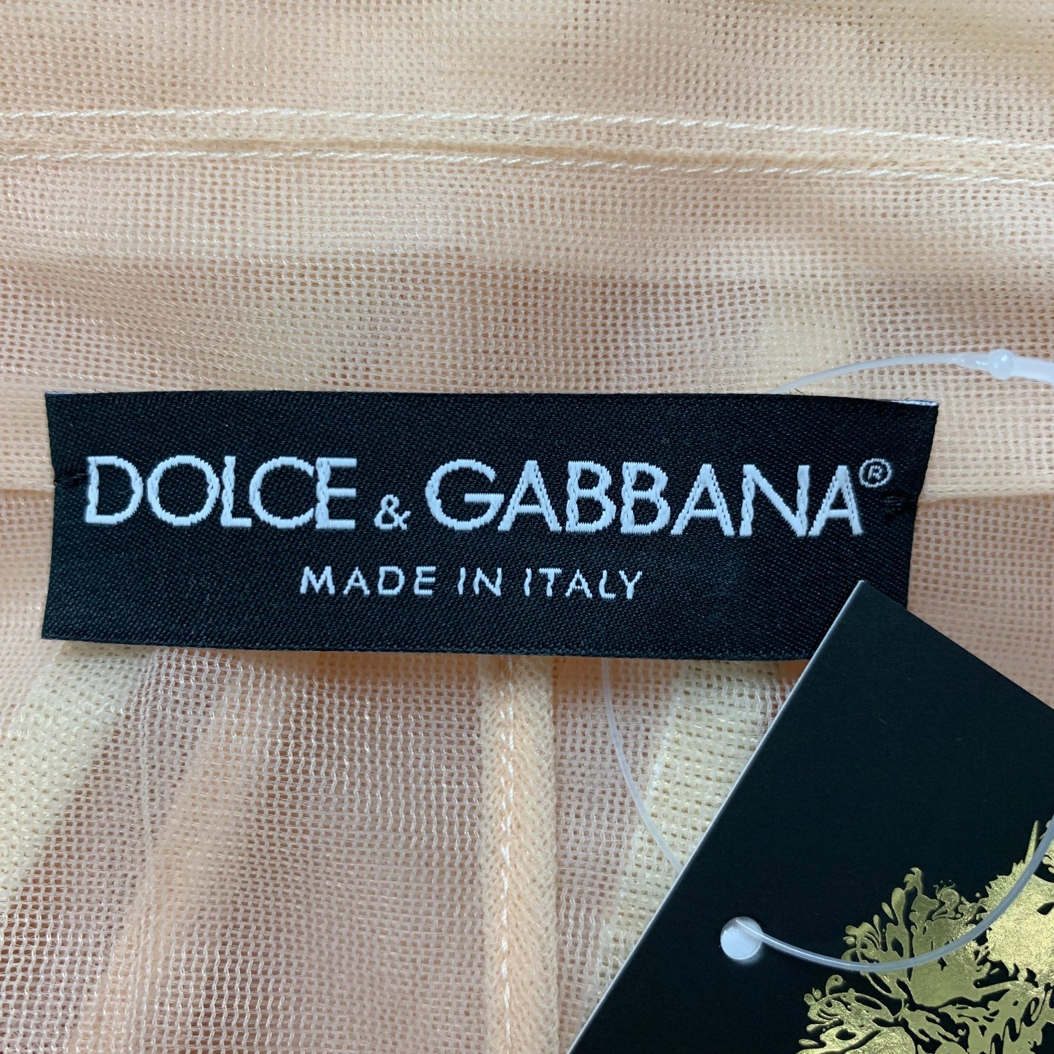 DOLCE & GABBANA Size 2 Beige Polyamide Blend See Through Trench Coat For Sale 1
