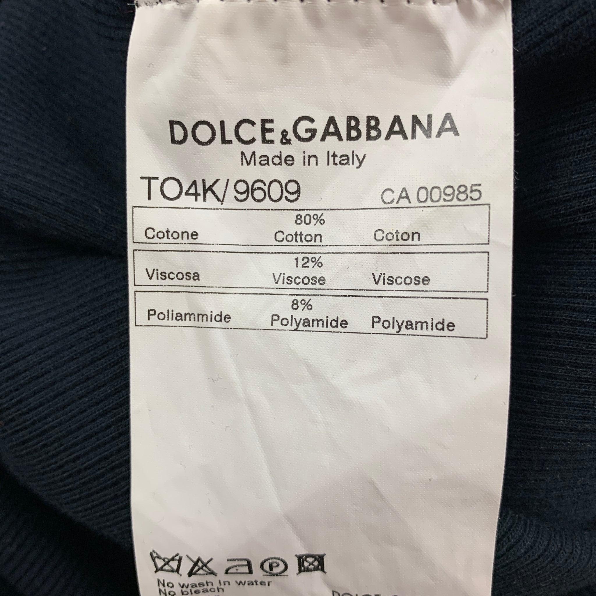 Women's DOLCE & GABBANA Size 2 Black Cotton Blend Camisole Top For Sale