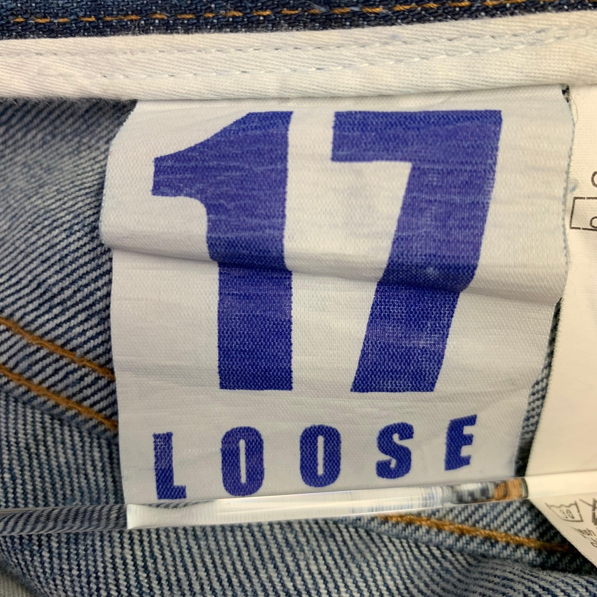 DOLCE & GABBANA Size 28 Blue Distressed Cotton Jeans For Sale 2