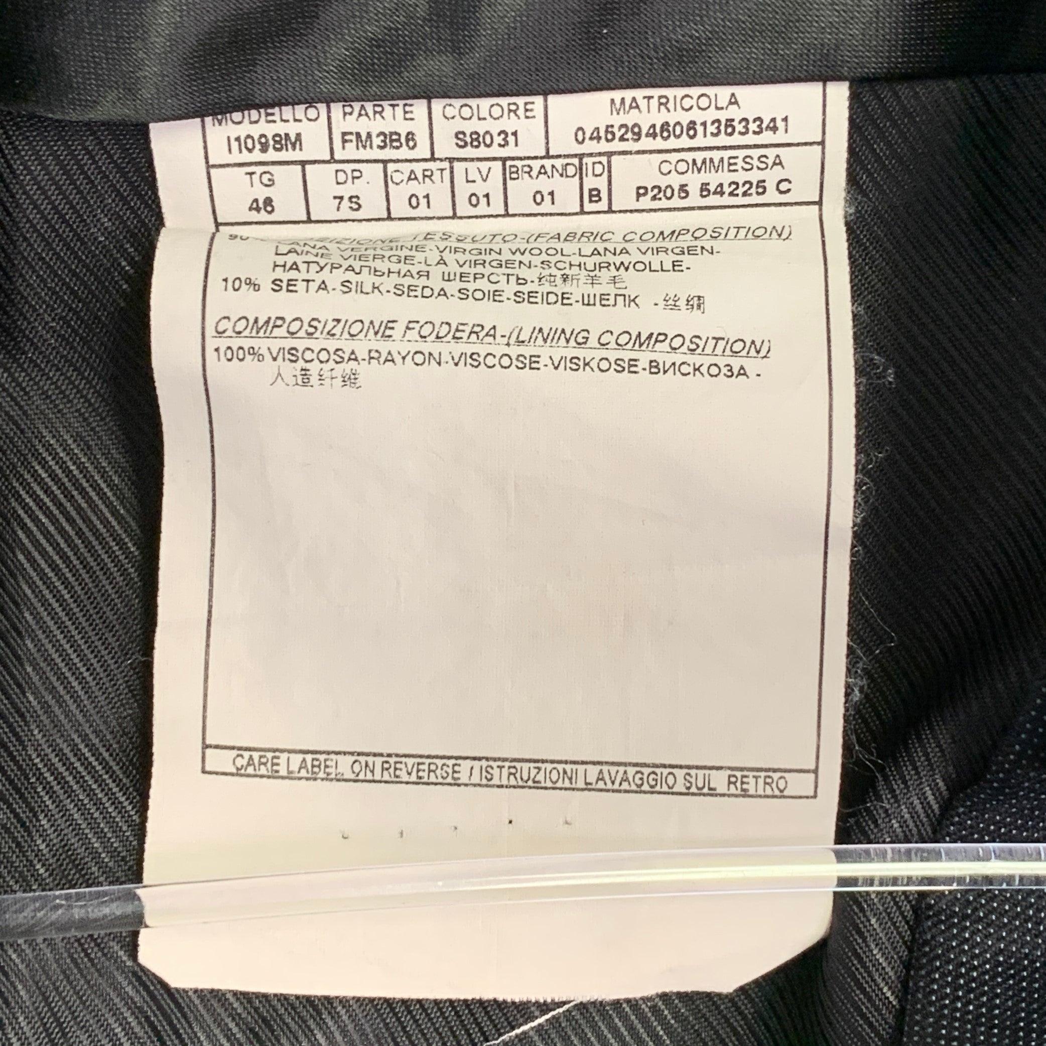 DOLCE & GABBANA Size 30 Black Navy Dots Virgin Wool Silk Tapered Dress Pants In Excellent Condition For Sale In San Francisco, CA