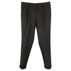 DOLCE 
GABBANA Size 30 Black Wool Zip Fly Dress Pants
