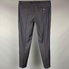 DOLCE & GABBANA Size 30 Navy Wool Blend Tuxedo Dress Pants