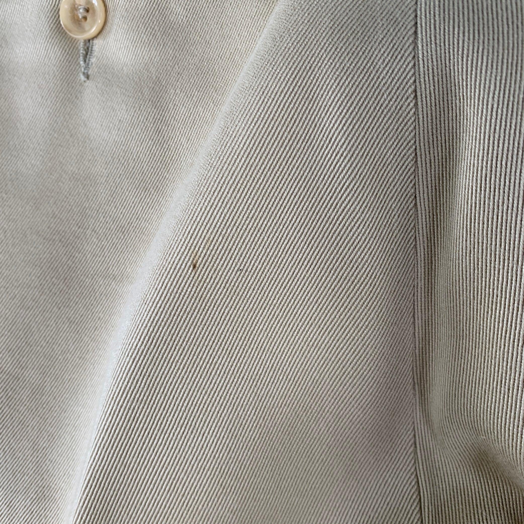 DOLCE & GABBANA Size 30 Tan Blue Black Twill Cotton Striped Trim Casual Pants In Good Condition For Sale In San Francisco, CA