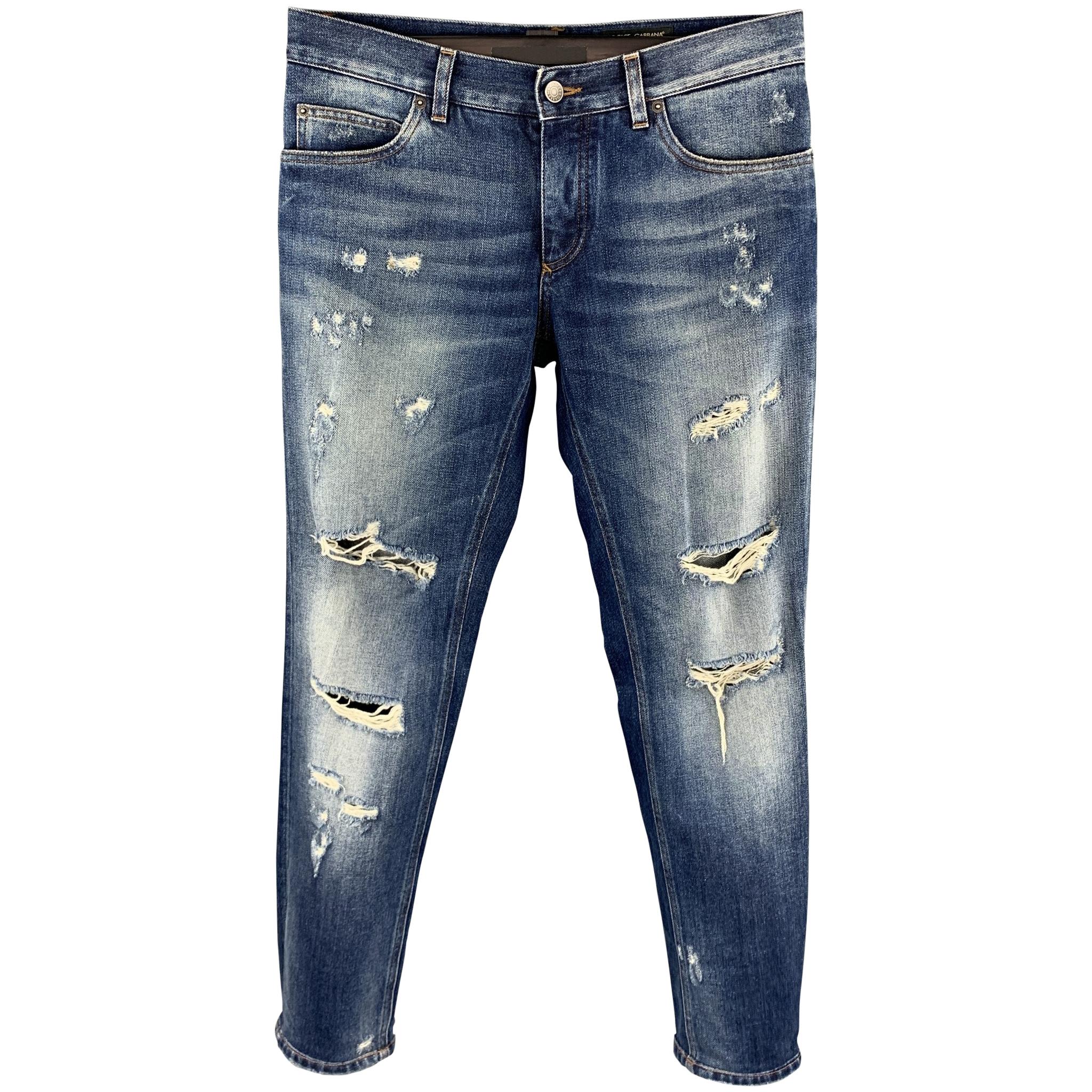 dolce and gabbana distressed jeans
