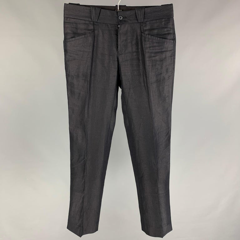 DOLCE and GABBANA Size 32 Navy Dress Pants For Sale at 1stDibs