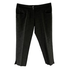 DOLCE & GABBANA Size 34 Black Cotton Blend Capri Dress Pants