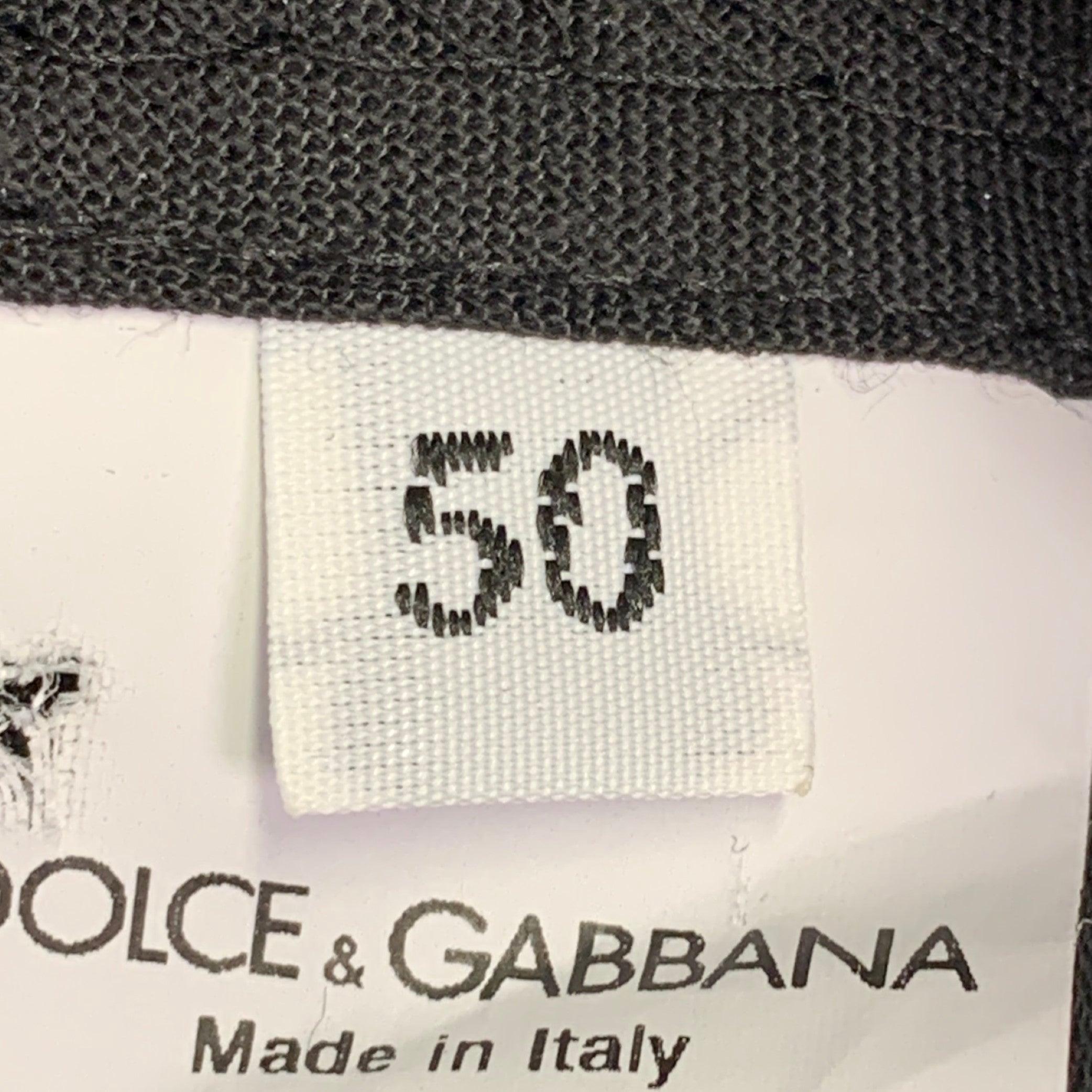 Men's DOLCE & GABBANA Size 34 Black Wool Blend Slim Tapered Zip Fly Dress Pants For Sale
