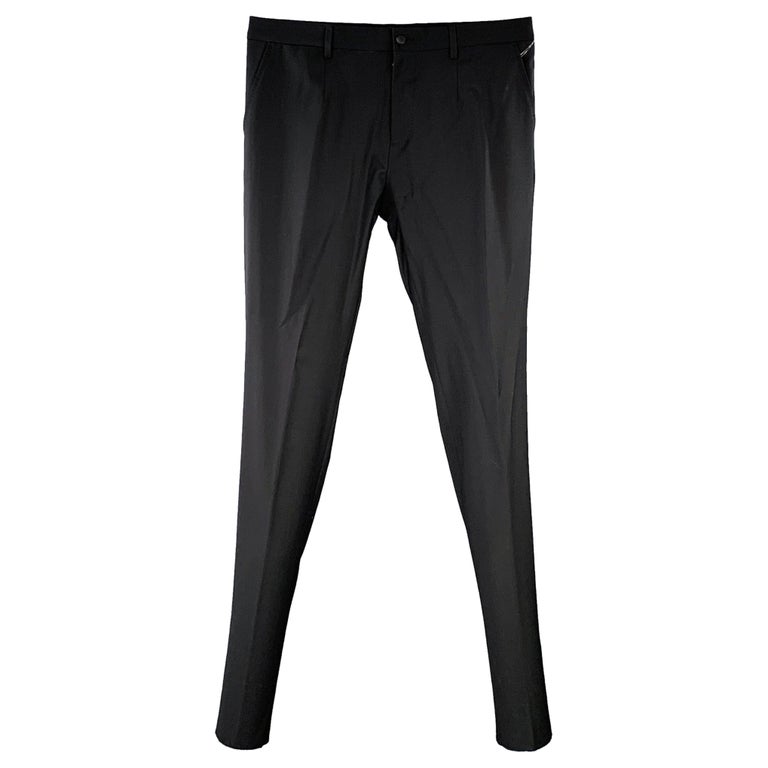 black tapered dress pants Flat Front Tapered Dress Pants for Tall Women in Black 2 / Tall / Black main image 0
