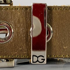 DOLCE & GABBANA Size 34 Brown Green Mixed Fabrics Leather Rope Belt