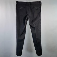 DOLCE & GABBANA Size 34 Charcoal Wool Blend Zip Fly Dress Pants