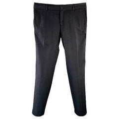 Dolce 
Gabbana Taille 34 Pantalon habillé à fermeture éclair en laine mélangée anthracite