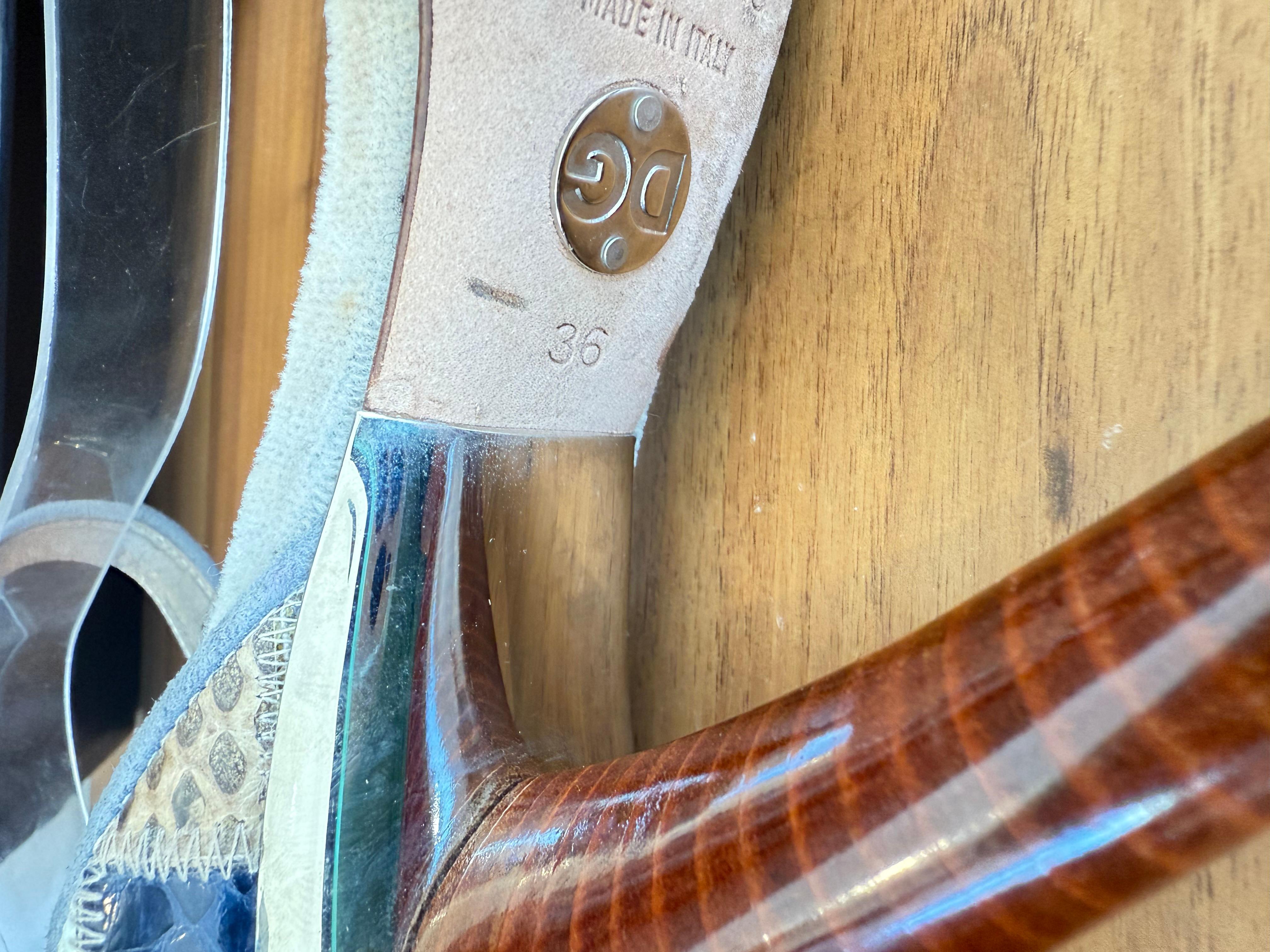 Dolce & Gabbana Size 36 6 Patchwork Ayers Python Heels – S/S 2007 Exotic Sandals For Sale 5