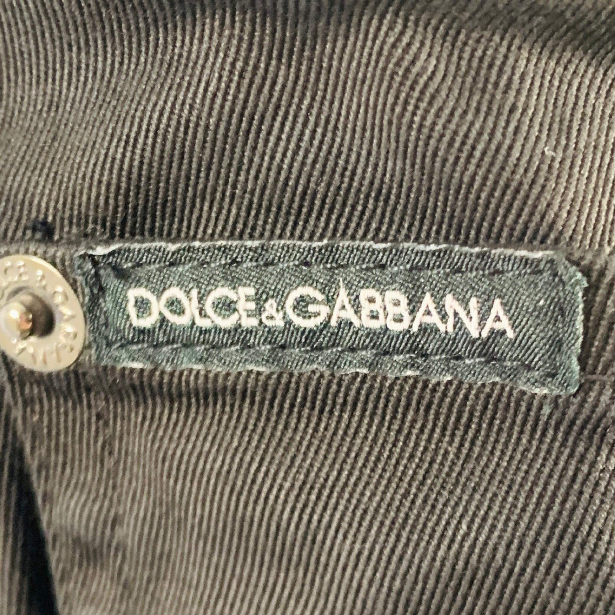DOLCE & GABBANA Size 36 Black Cotton Blend Jean Cut Casual Pants In Good Condition For Sale In San Francisco, CA