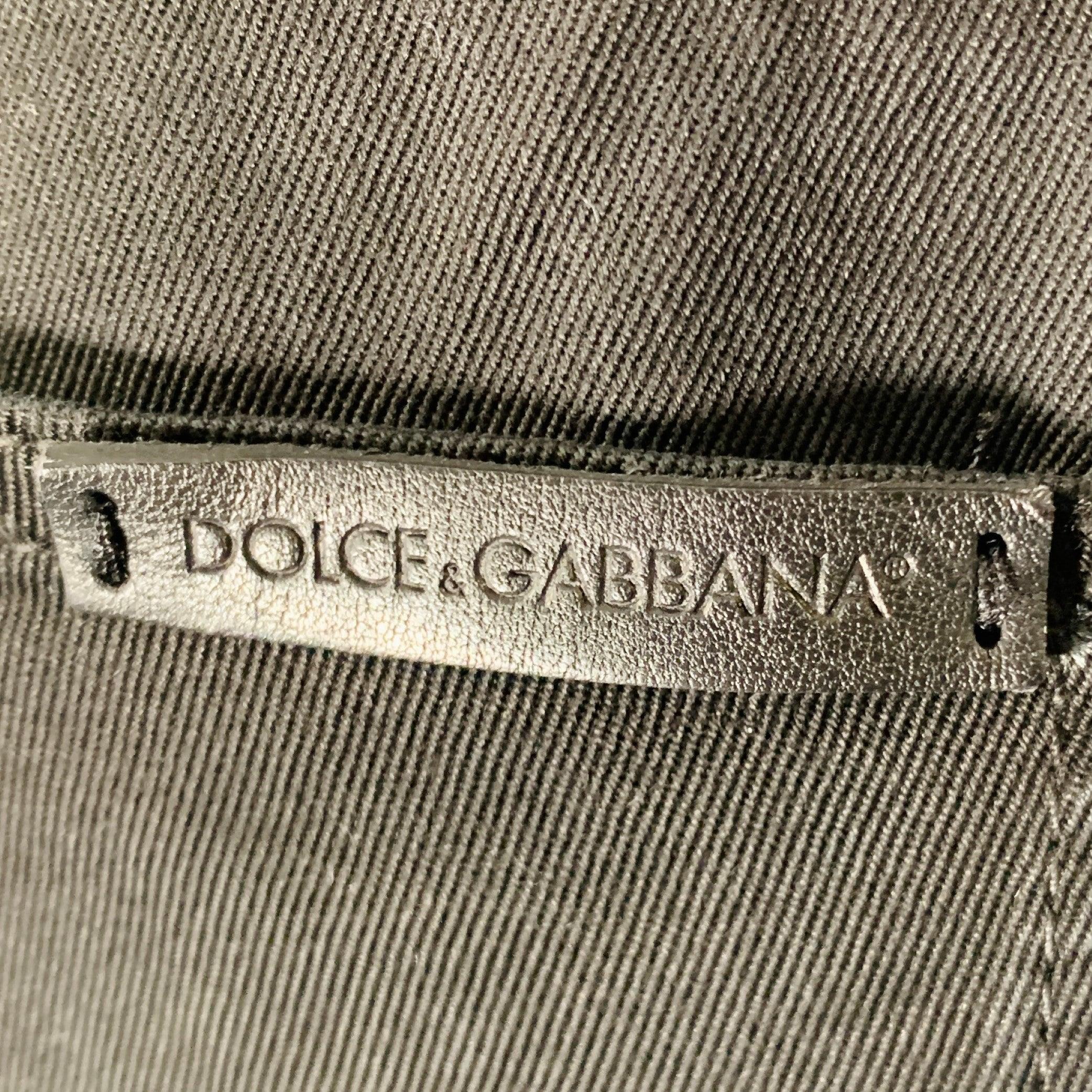 DOLCE & GABBANA Size 36 Black Cotton Blend Jean Cut Casual Pants For Sale 1