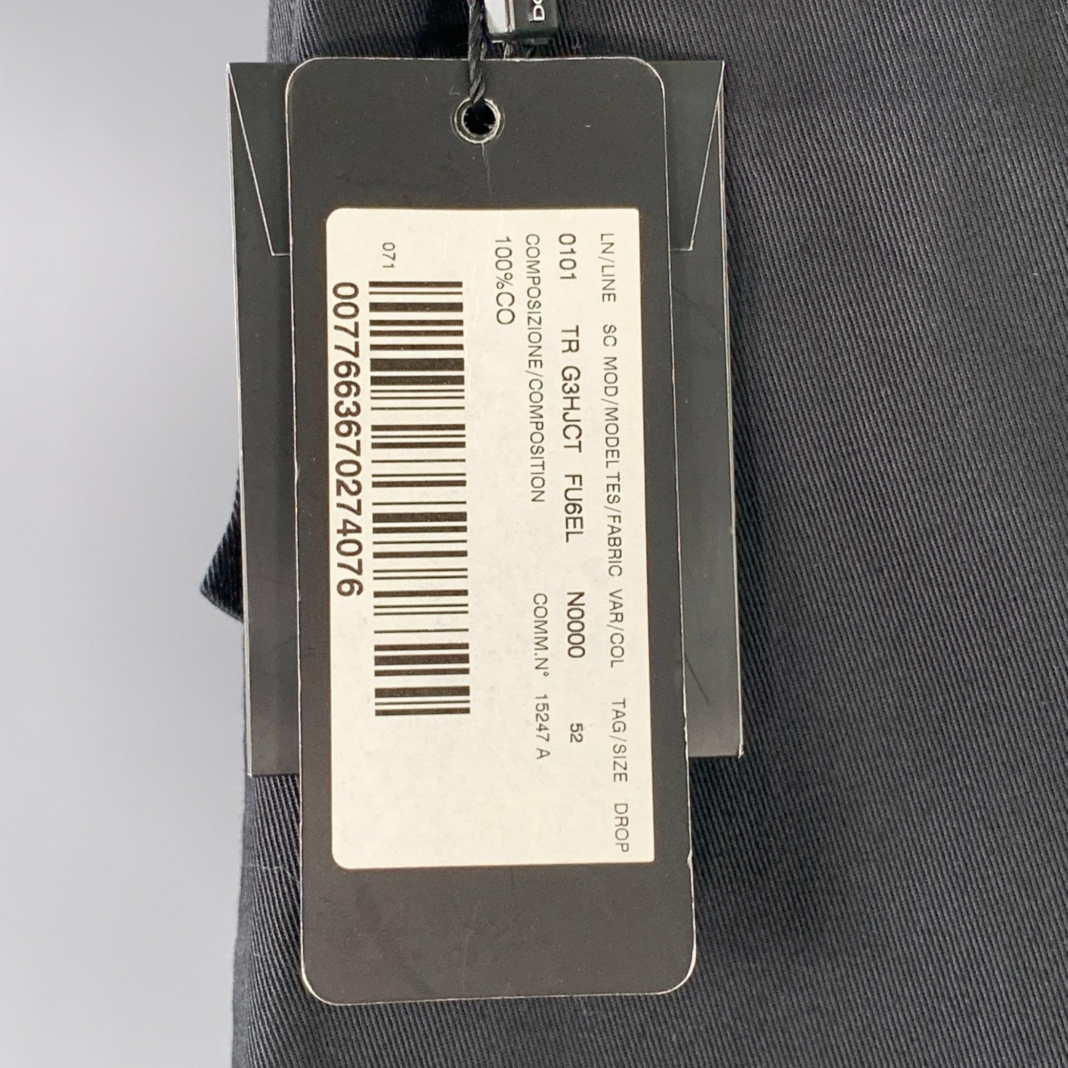 DOLCE & GABBANA Size 36 Black Cotton Twill Tapered Zip Fly Dress Pants In Excellent Condition For Sale In San Francisco, CA