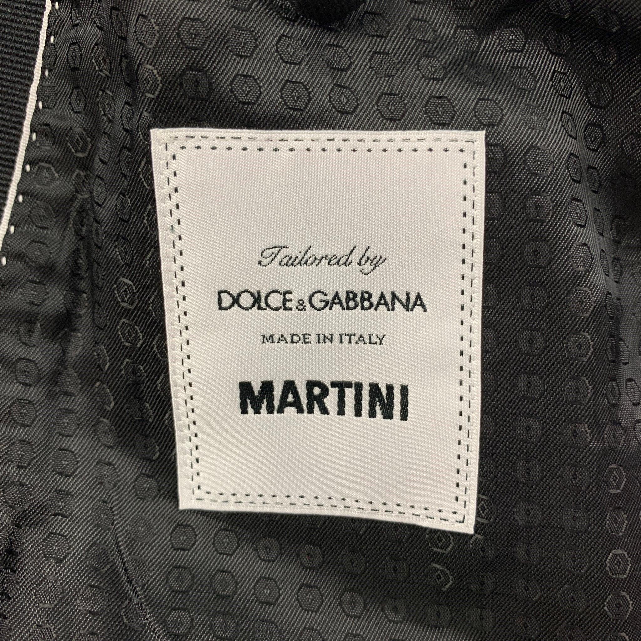 Dolce & Gabbana Taille 36 Costume 3 pièces en acétate métallisé noir et or en vente 4