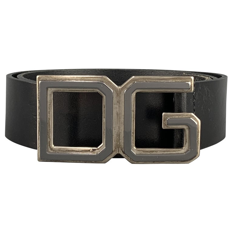 Dolce & Gabbana Brown Leather Silver Metal Buckle Belt main image 1