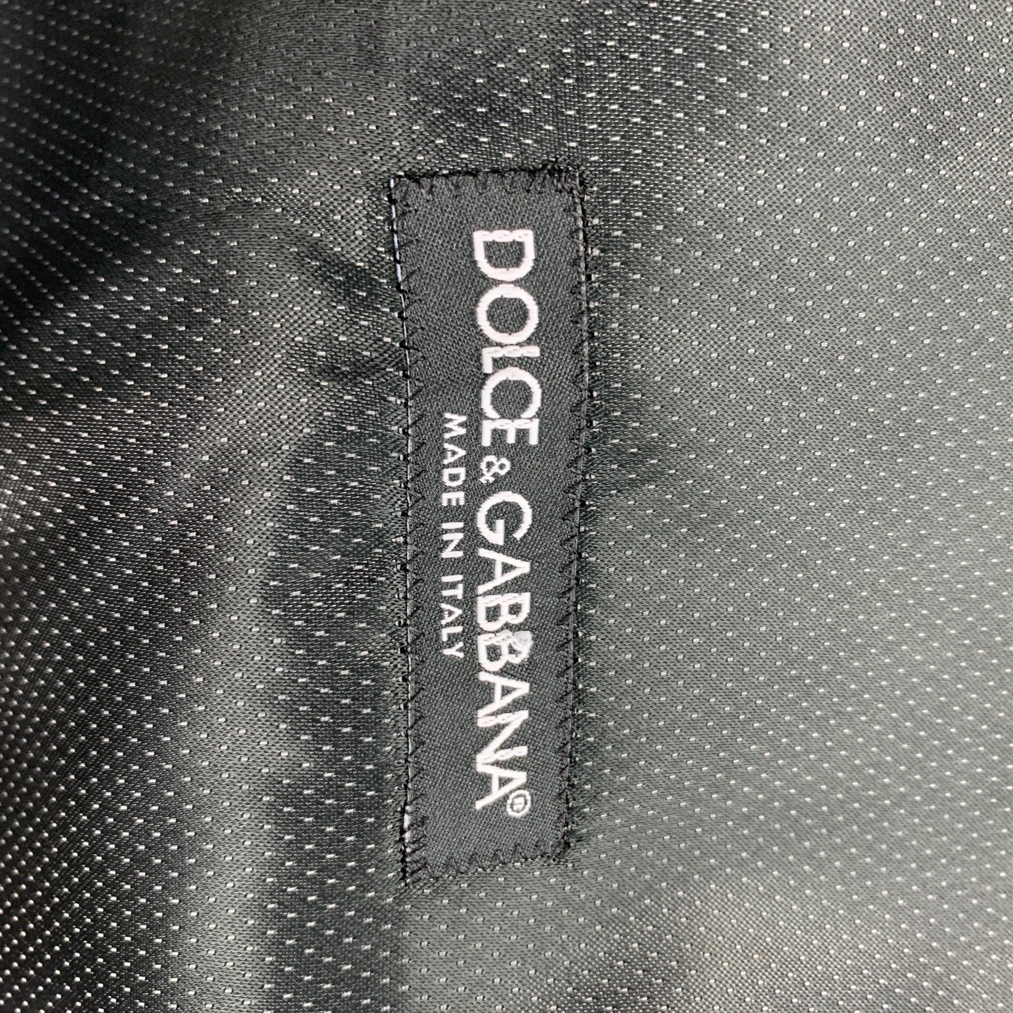 DOLCE & GABBANA Size 36 Black Nailhead Wool Classic Vest 1