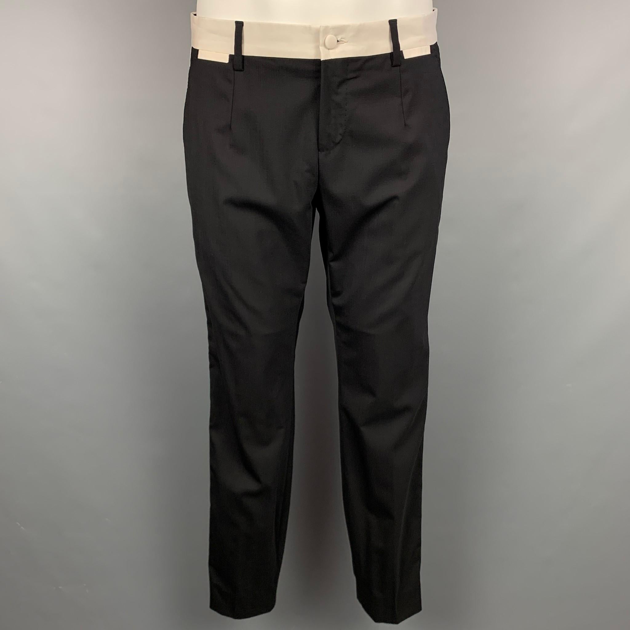 black tuxedo with gold trim