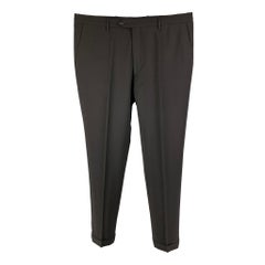 DOLCE 
GABBANA Size 36 Black Wool Blend Zip Fly Dress Pants