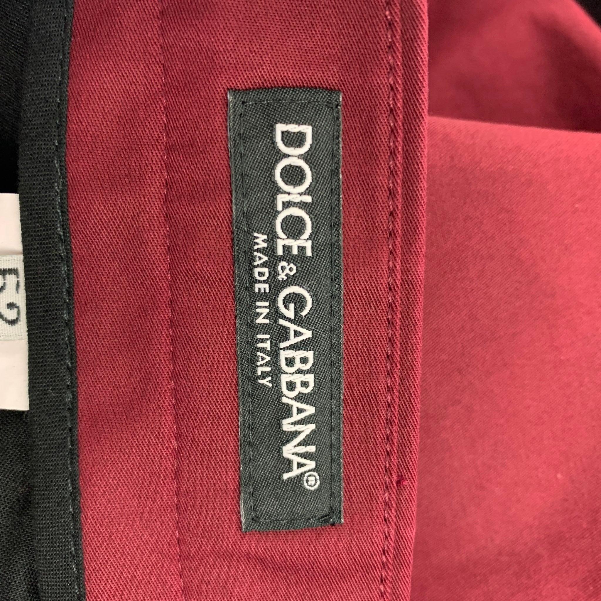 Men's DOLCE & GABBANA Size 36 Burgundy Cotton Chino Shorts For Sale
