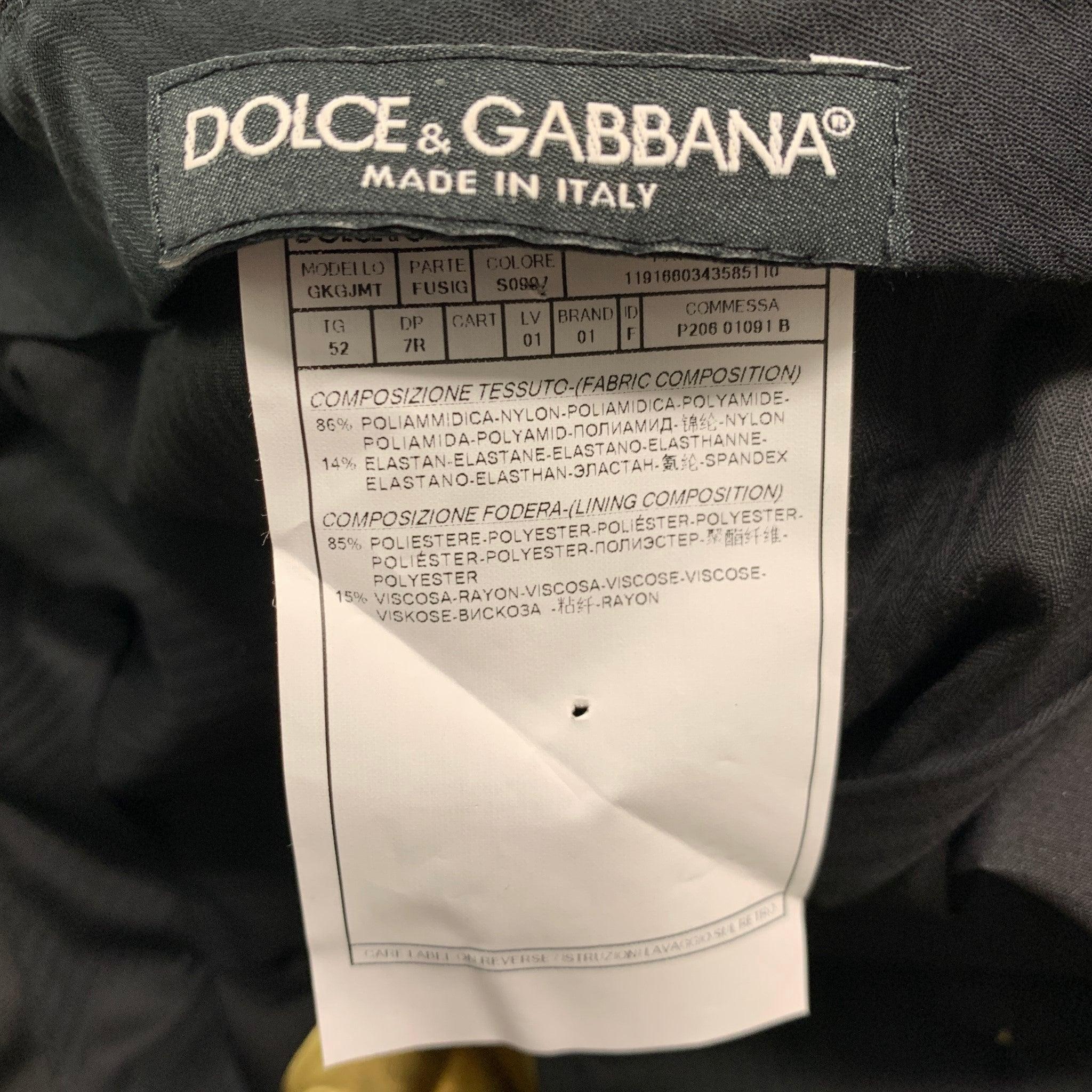 Men's DOLCE & GABBANA Size 36 Gold Metallic Polyamide Elastane Jean Cut Dress Pants For Sale