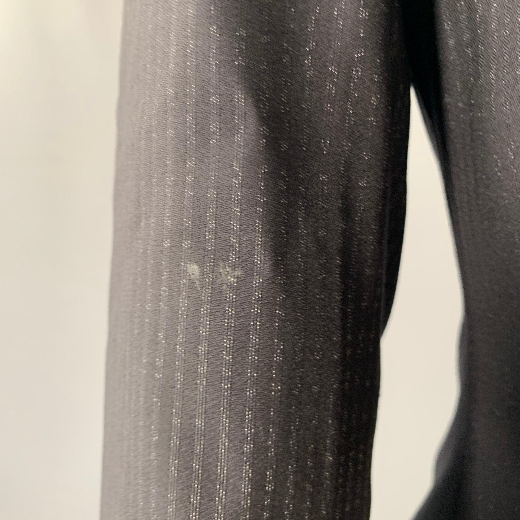 DOLCE & GABBANA Size 36 Navy Stripe Virgin Wool Sport Coat For Sale 2