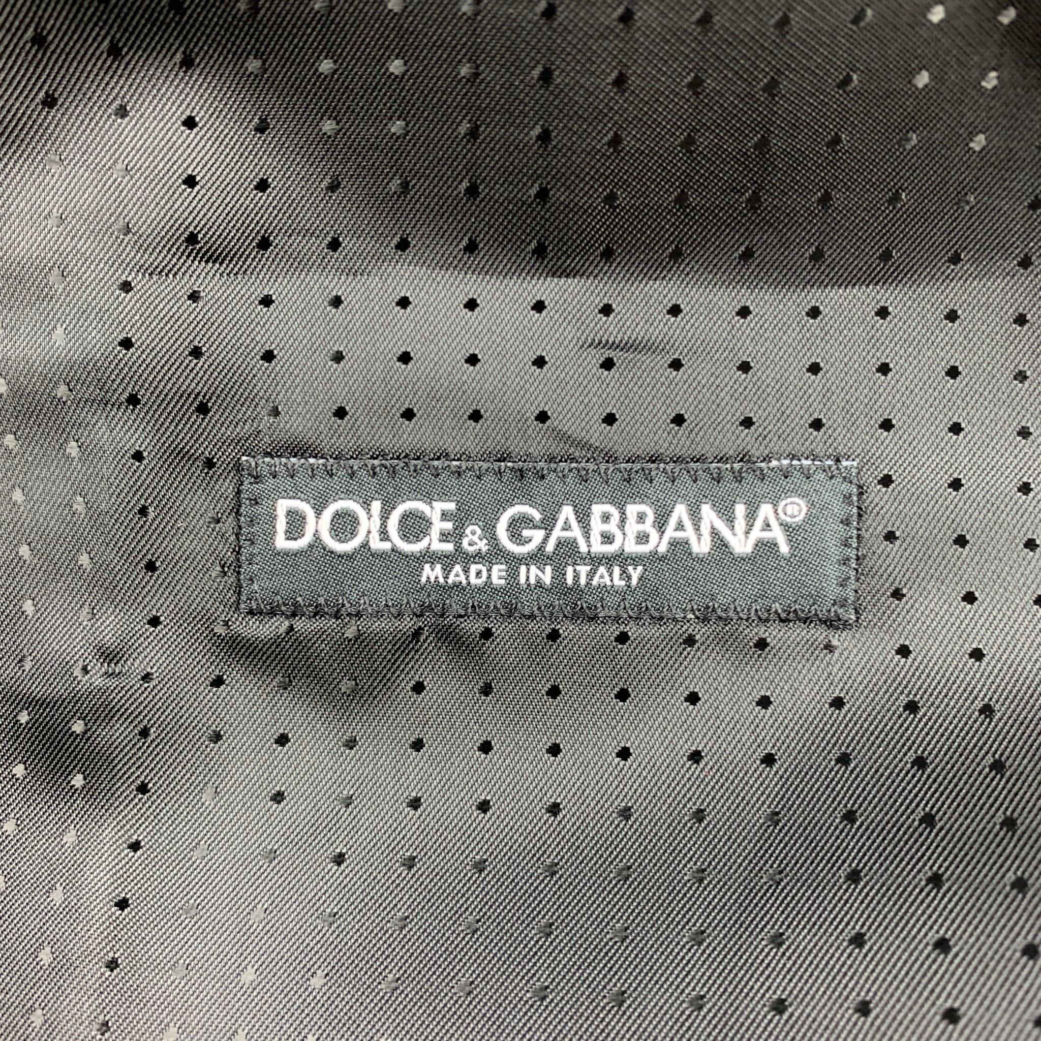 DOLCE & GABBANA Size 38 Black Silk Blend Slit Pockets Vest In Good Condition In San Francisco, CA