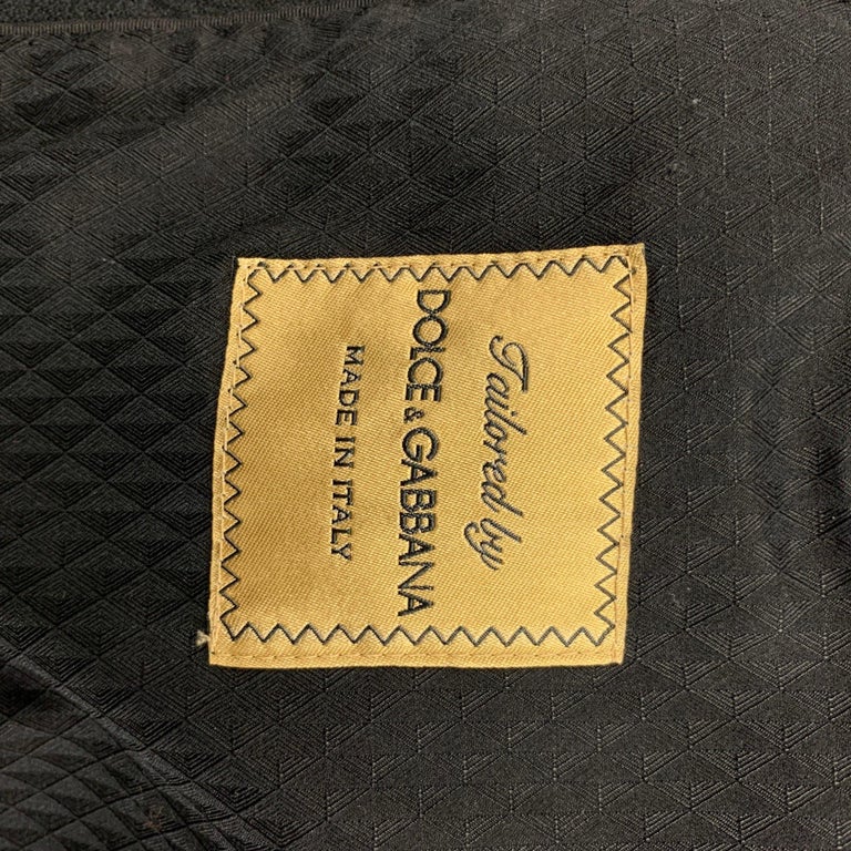 DOLCE & GABBANA Size 38 Black Silk Blend Shawl Collar Vest
