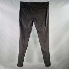 Dolce & Gabbana Taille 38 Pantalon habillé noir en laine avec fermeture éclair.