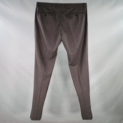 DOLCE & GABBANA Size 38 Charcoal Grey Wool Blend Zip Fly Dress Pants