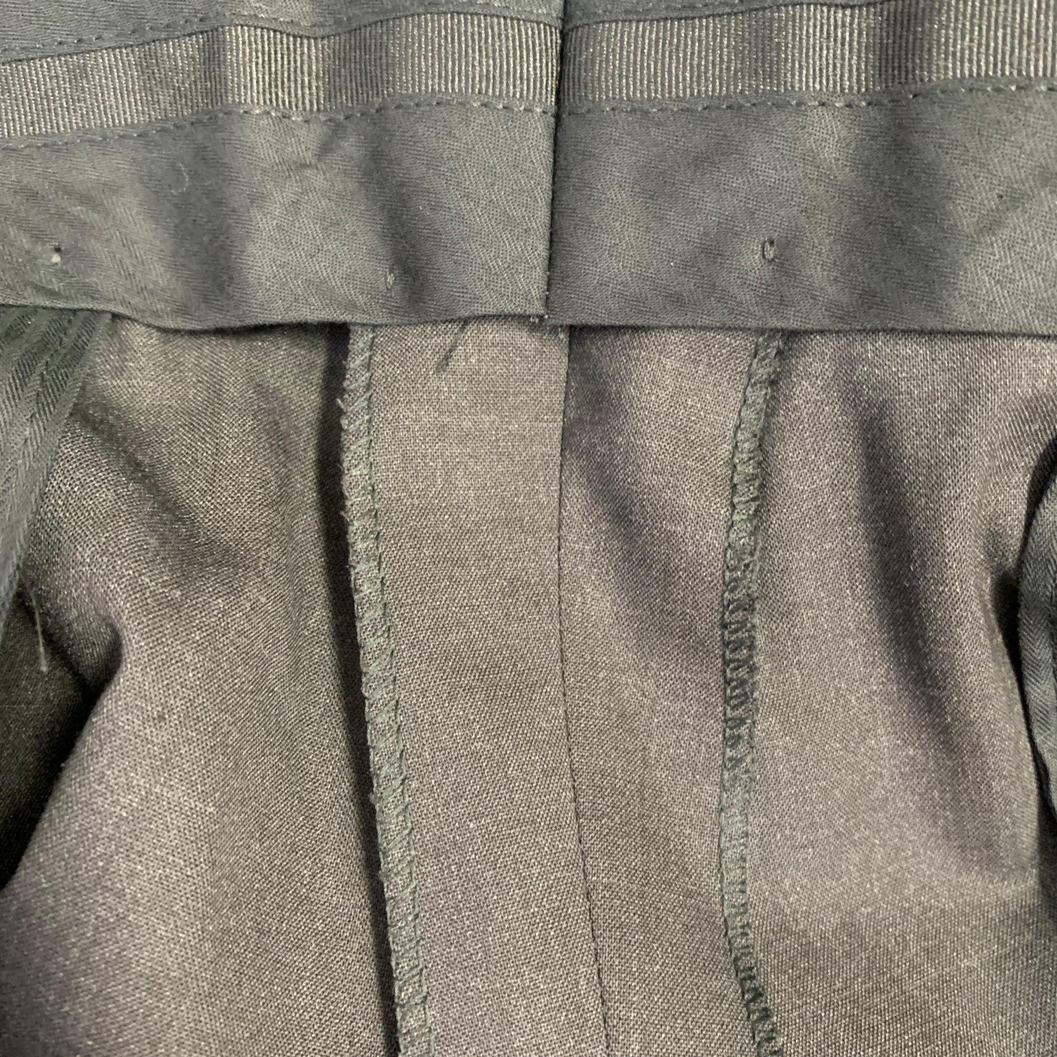 Men's DOLCE & GABBANA Size 38 Charcoal Grey Wool Blend Zip Fly Dress Pants For Sale