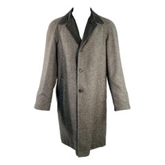 DOLCE 
GABBANA Size 38 Grey Black Reversible Buttoned Coat