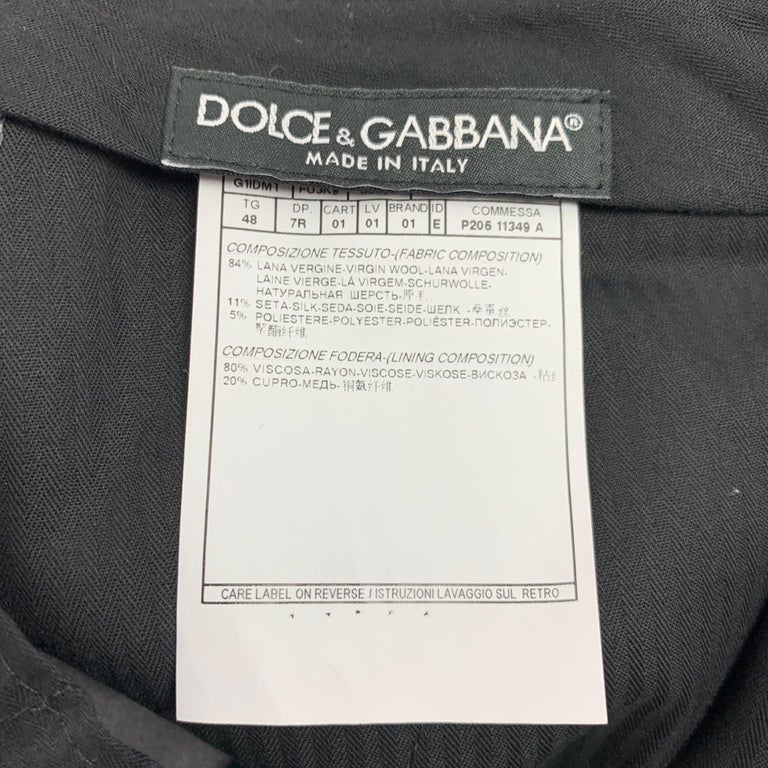 DOLCE & GABBANA Size 38 Grey Black Reversible Buttoned Coat main image 1