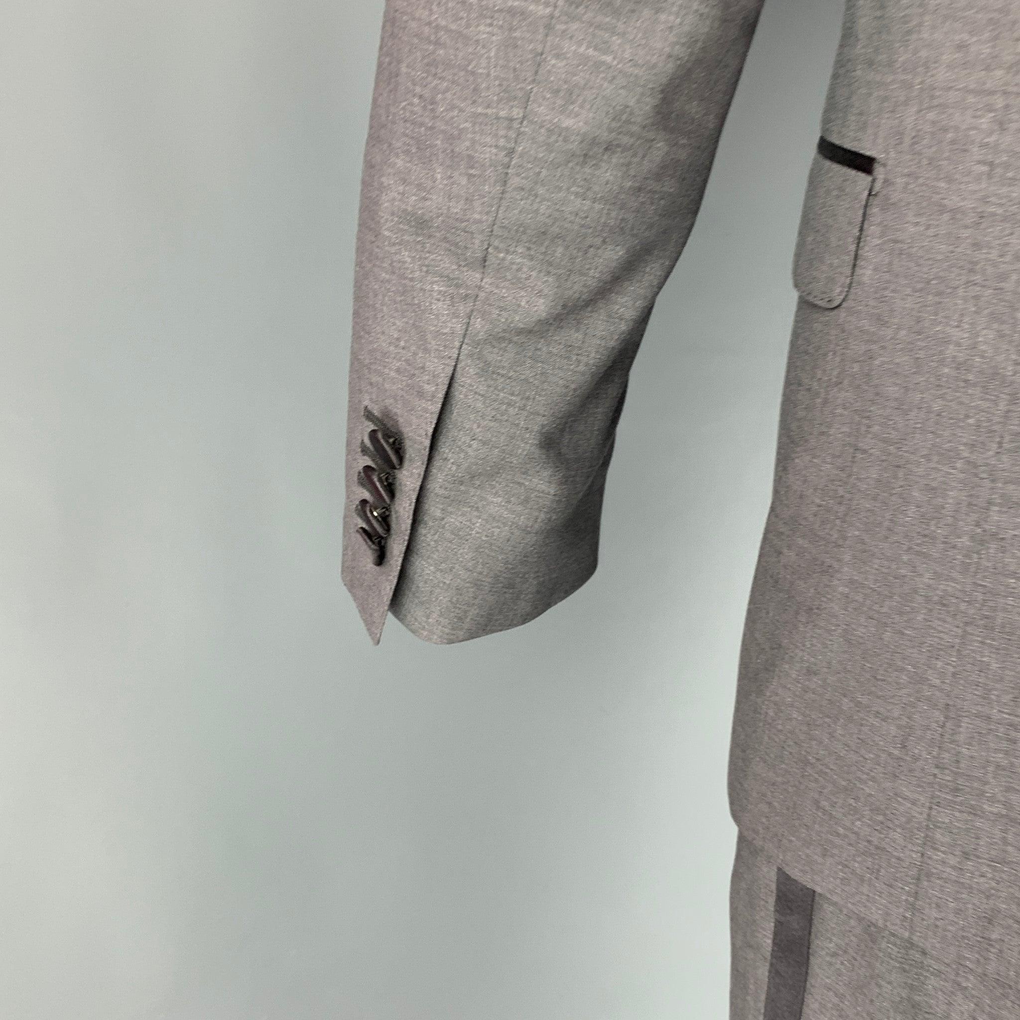 DOLCE & GABBANA Size 38 Grey Wool Blend Shawl Collar 3 Piece Tuxedo Suit For Sale 1