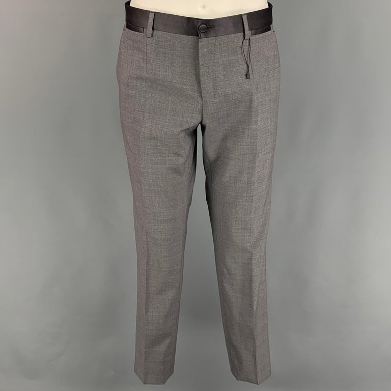 Dolce & Gabbana Gray Wool Blend Formal Trousers Pants