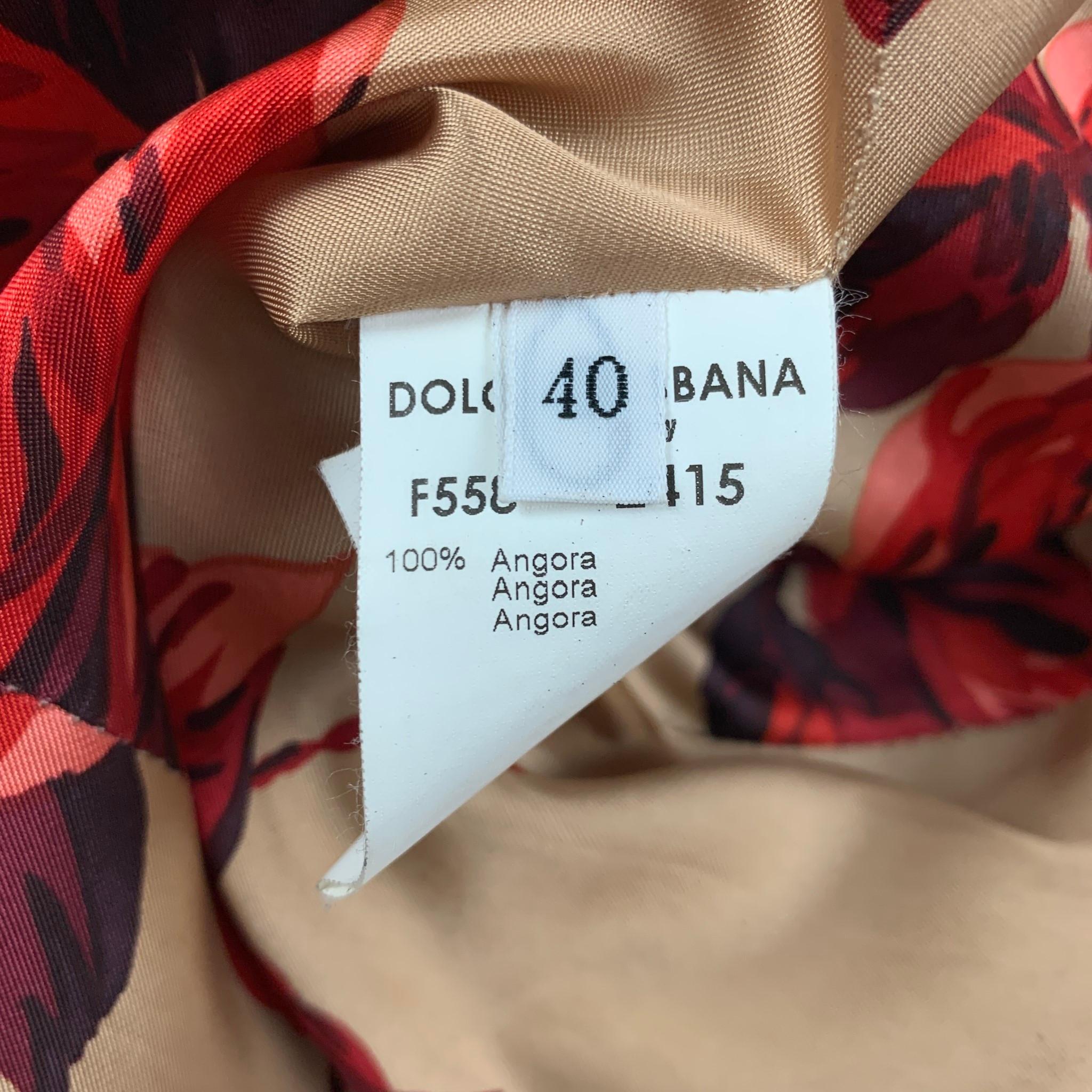 DOLCE & GABBANA Size 4 Black Angora Hidden Snaps Jacket 1