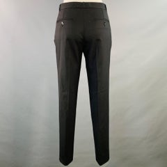 DOLCE & GABBANA Size 4 Black Virgin Wool Blend Tapered Dress Pants