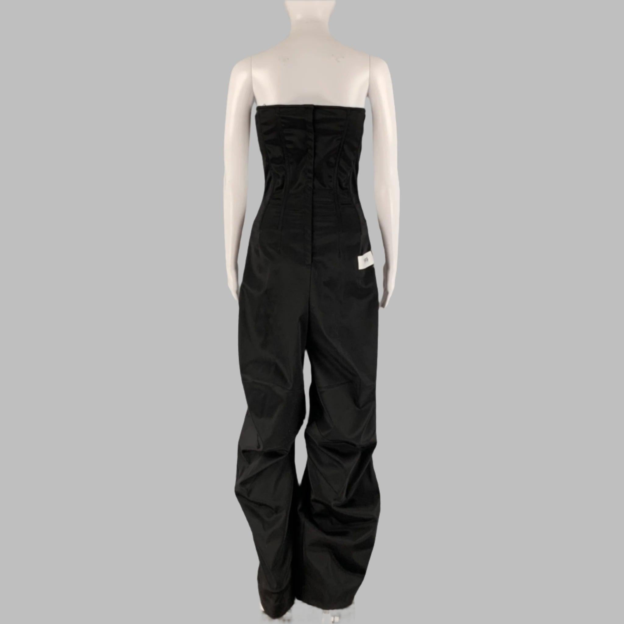DOLCE & GABBANA trägerlose Overalls & Jumpsuits aus Acetatmischung in Schwarz-Weiß, Größe 4 im Zustand „Hervorragend“ im Angebot in San Francisco, CA
